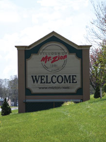 Mt. Zion welcome sign