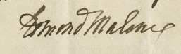 Edmond Malone inscription
