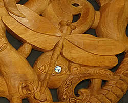 Carved wooden dragonfly