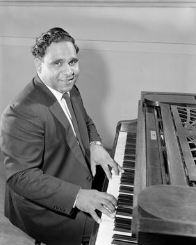 Aboriginal Tenor Harold Blair at piano 1958