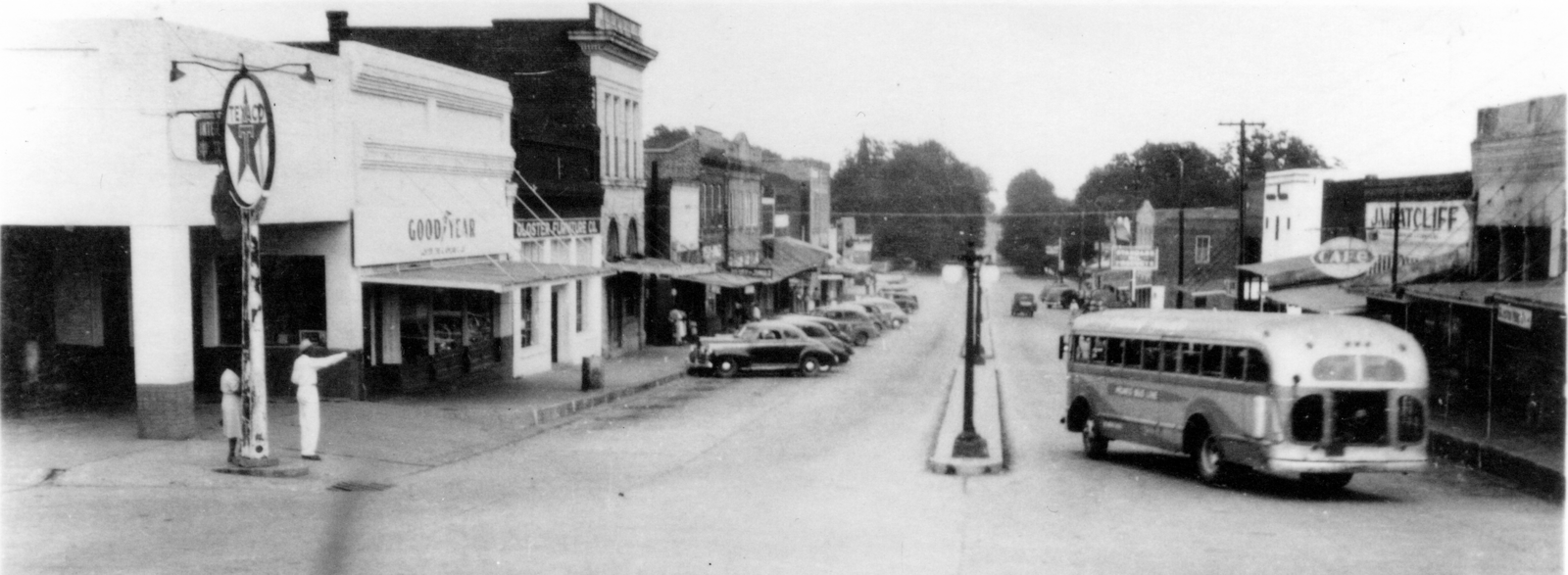 Image Main Street of Gloster, Mississippi, 1948 (cropped)