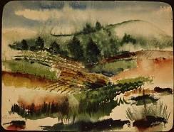 Watercolor by Henry Bannarn