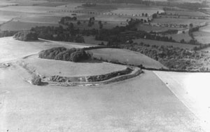 Wittenham Clumps from the air, 1939