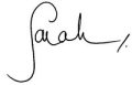 Sarah's signature