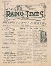 Radio Times - front cover - 28 September 1923