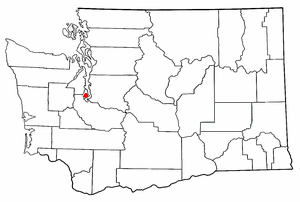 Location of Raft Island, Washington