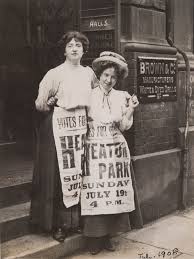 WSPU Suffrage Women, Patricia Woodlock and Mabel Capper on right