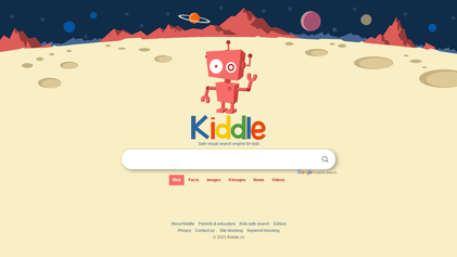 Kiddle-homepage