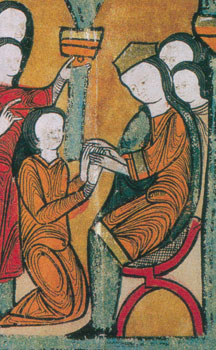 Mary of Béarn swears homage to Alfonso II of Aragon, promising not to marry without his consent.jpg