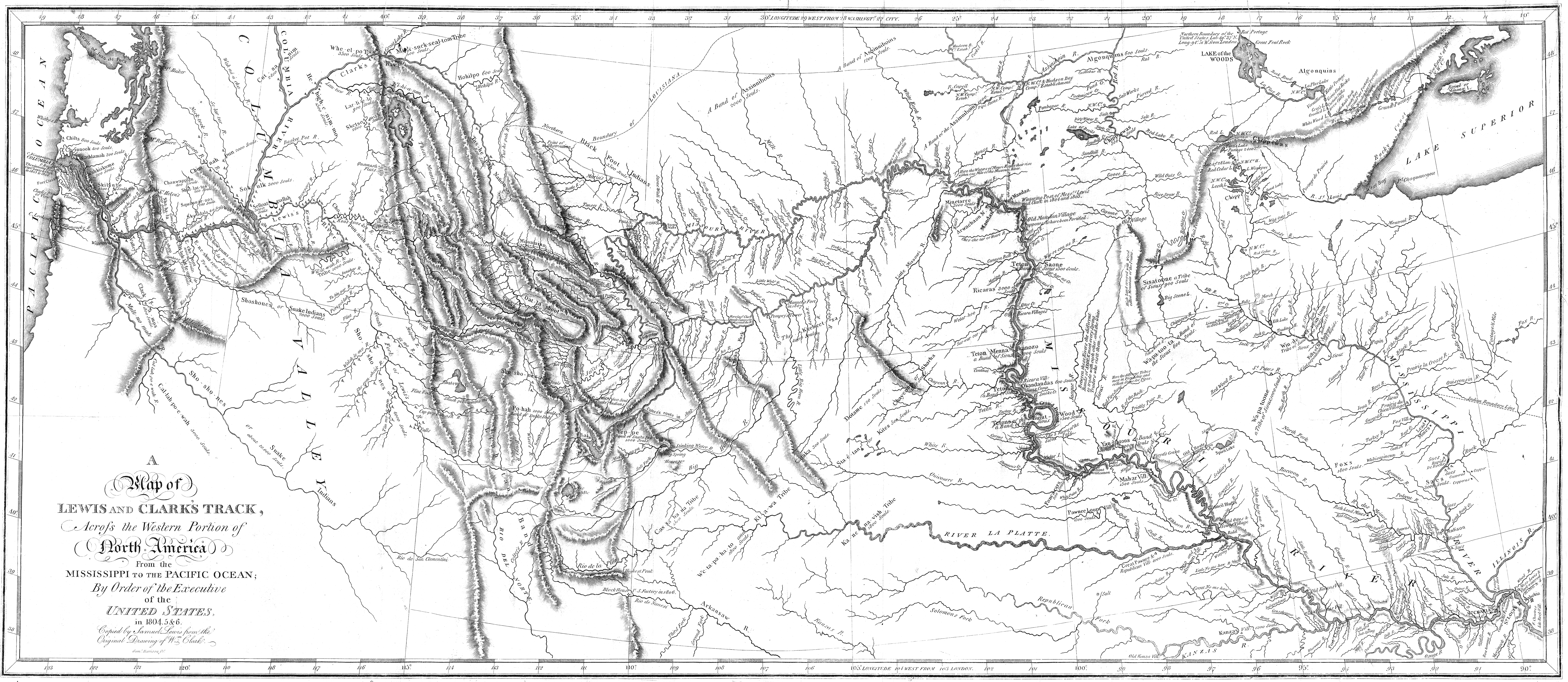 A Map of Lewis and Clark's Track Across the Western Portion of North America