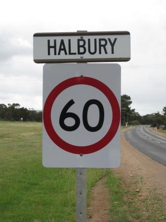 Halbury entrance sign.JPG