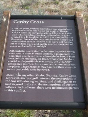 Canby Memorial Site Commemorative Plaque