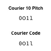 Courier-10-pitch-code
