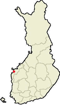 Location of Vaasa in Finland