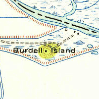 Burdell Island, USGS map CA Petaluma Creek 294065 1954 24000