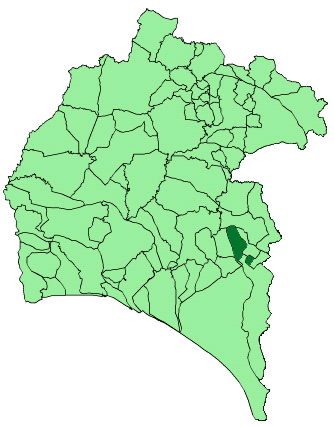 Map of Villalba del Alcor (Huelva)