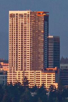 Two Lincoln Tower(cropped), Bellevue Sunset