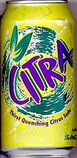 Citra soda can, late 1990s