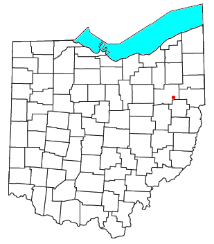 Location of Robertsville, Ohio