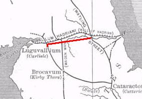 Map showing Stanegate