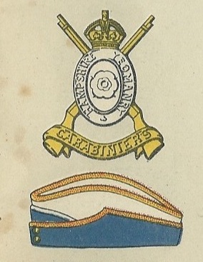 Hampshire Carabiniers badge and service cap.jpg