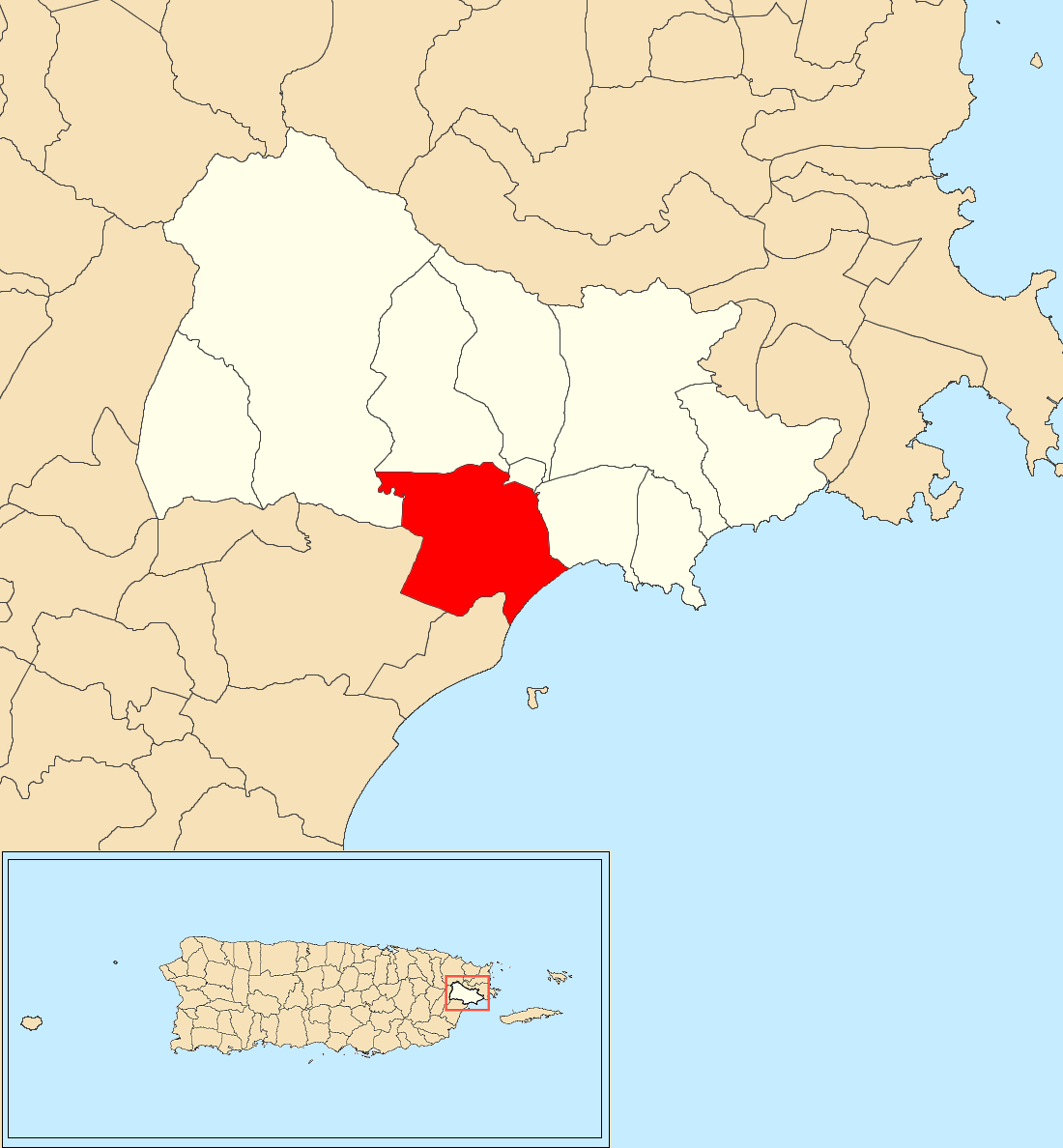 Image: Río, Naguabo, Puerto Rico locator map