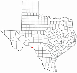 Location of Amistad, Texas