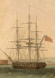 HMS Eurylaus, by Thomas Buttersworth (cropped)