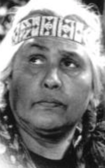 A middle-aged Native American woman, from a 1938 newspaper