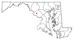 Location of Germantown in the State of Maryland