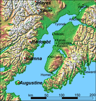 Map of Alaska Volcanoes 1
