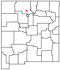 Location of Abiquiú within New Mexico