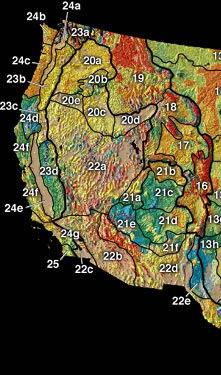 US west coast physiographic regions map