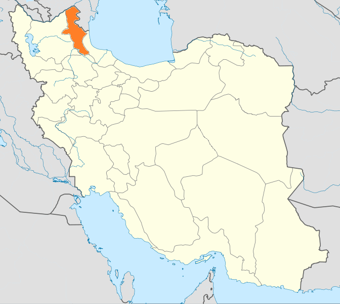 Locator map Iran Ardabil Province
