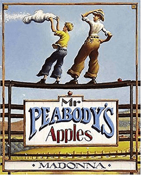 Book cover showing Mr. Peabody and Tommy Tittlebottom at the top of the bleachers.