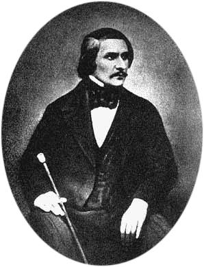 Daguerreotype of Gogol taken in 1845 by Sergei Lvovich Levitsky (1819–1898)