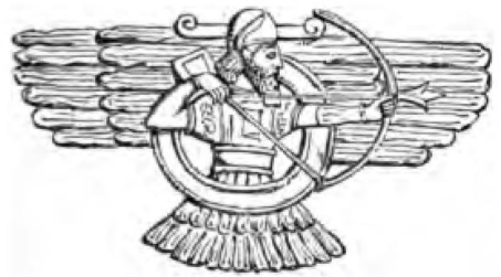 Nimrud - emblem of the god Ashur2