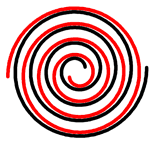 Two moving spirals scroll pump