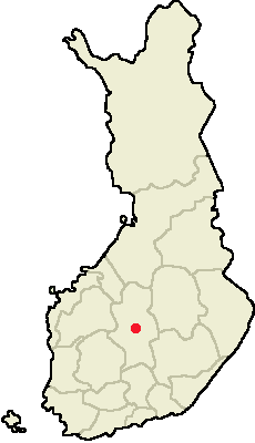 Location of Uurainen in Finland