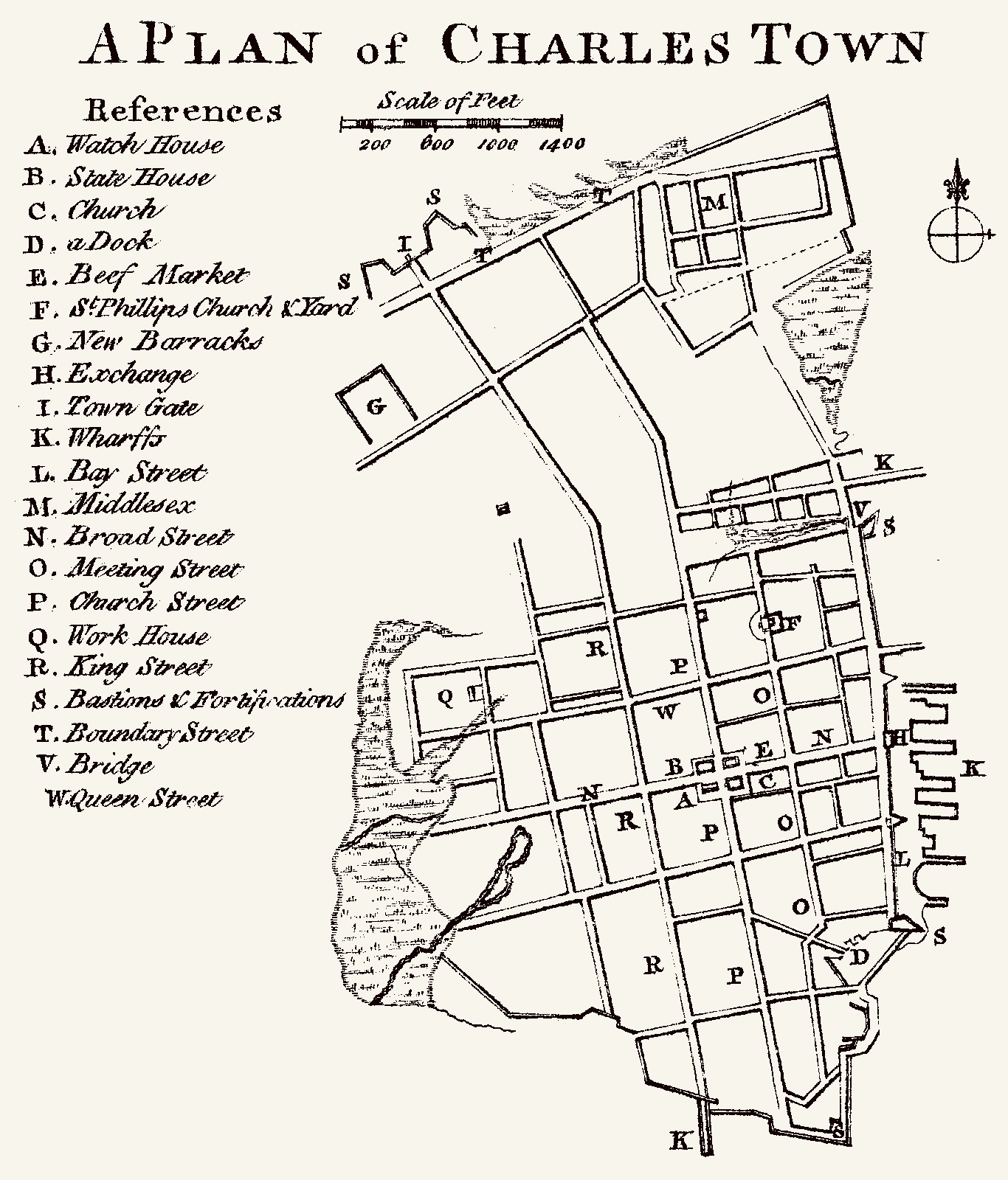Image Cook, James — 1773 Map of Charles Town
