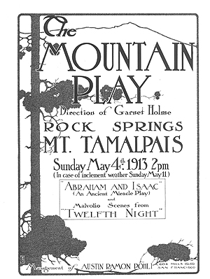 Poster from the Mountain Play's first performance