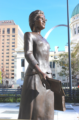 Bronze Sculpture of Frankie Muse Freeman, Kiener Plaza, St. Louis, MO