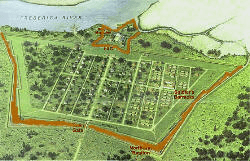 Plan Fort Frederica