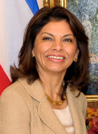 Laura Chinchilla Miranda with Hillary Rodham Clinton (cropped)