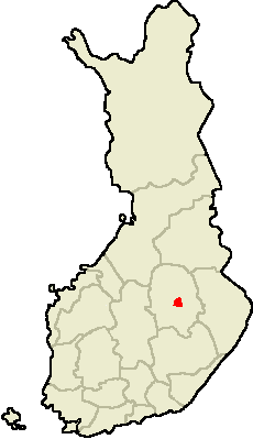 Location of Siilinjärvi in Finland