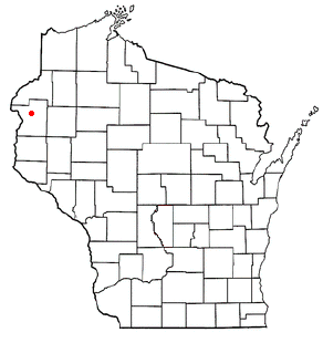 Location of Milltown (town), Wisconsin