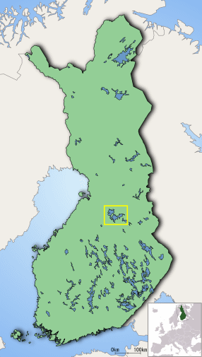 Map of Finland - Oulujarvi