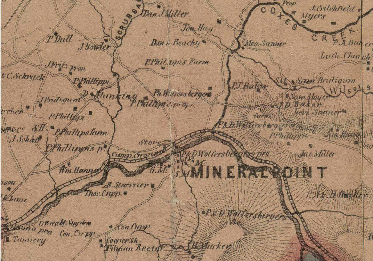 Image Map of Mineral Point, Pennsylvania, from 1860 Somerset County