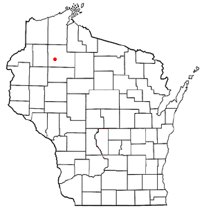 Location of Couderay (town), Wisconsin