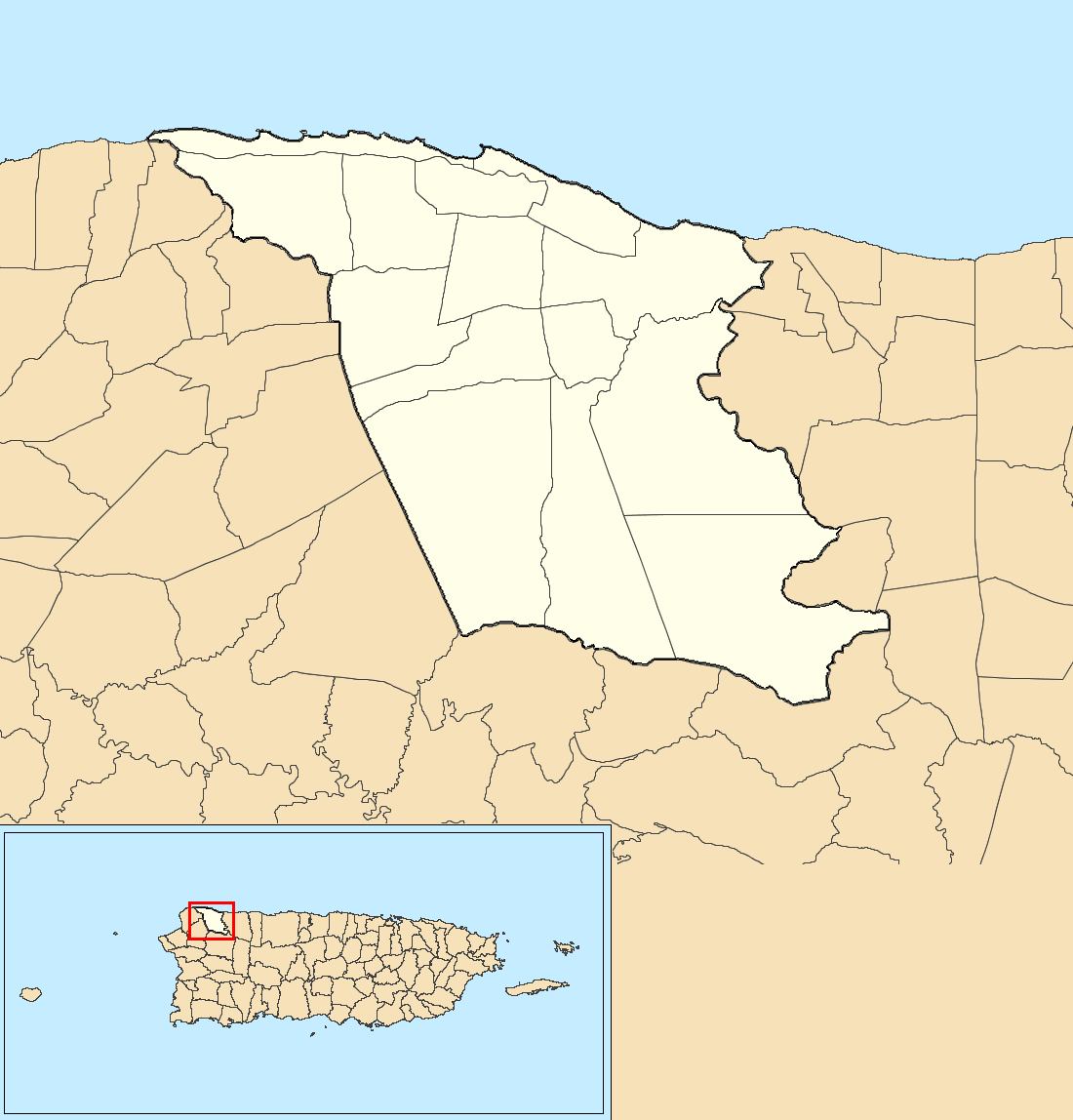 Isabela%2C Puerto Rico Locator Map 